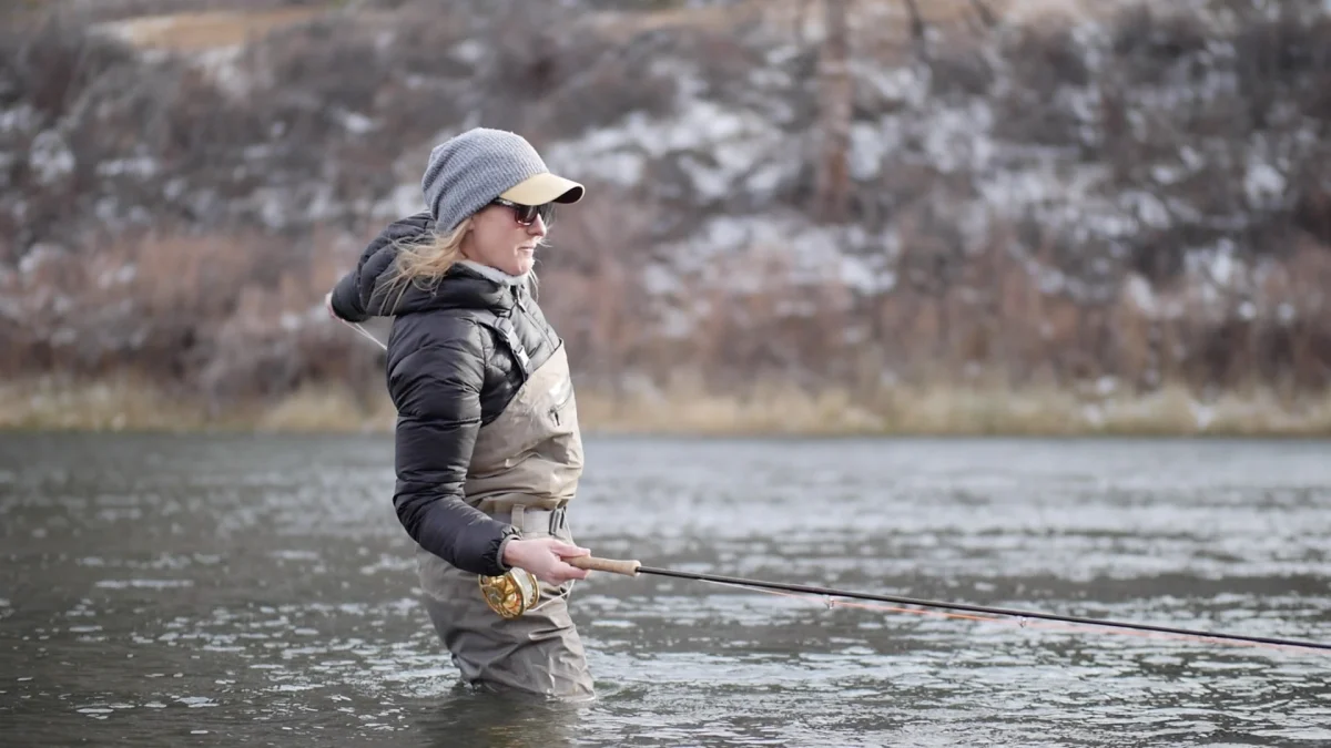 A woman Fishing