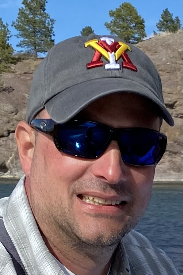 Fishing photo of Mike Wilson, BoT Treasurer